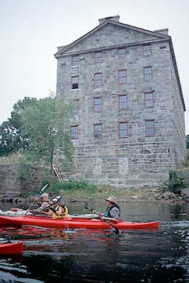 Paddling past a Historic Mill in Woonsocket