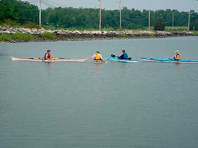Paddling on Bristol Harbor near Poppasquash Road