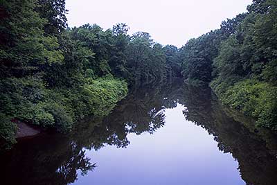 View Upriver from the Summer Street Bridge