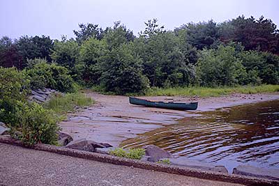 The Beach next to the Boat Ramp at Lake Nippenicket
