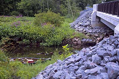 The Put-in below the Scotland Street Bridge