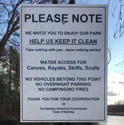 Sign at the park