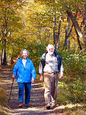 A Couple Walking along the Yellow Trail